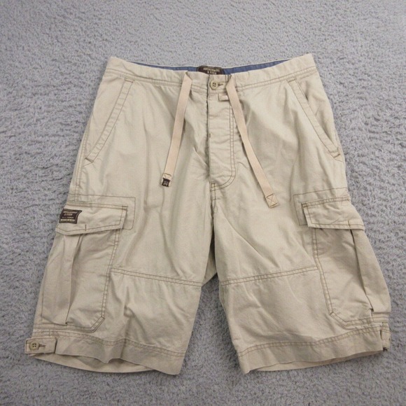 Vintage Abercrombie & Fitch Mens Cargo Shorts size Small‎ Y2K 200s Drawstring - Picture 1 of 9
